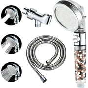 KAIYING Filtered Shower Head with Pausing Switch, High Pressure Hand Held Detachable and Removable Filter Showerhead with 5Ft Hose, Adjustable Angle Bracket